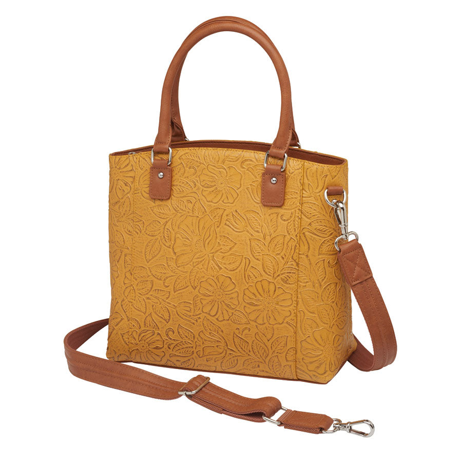 Town Tote, Debossed USA Cowhide