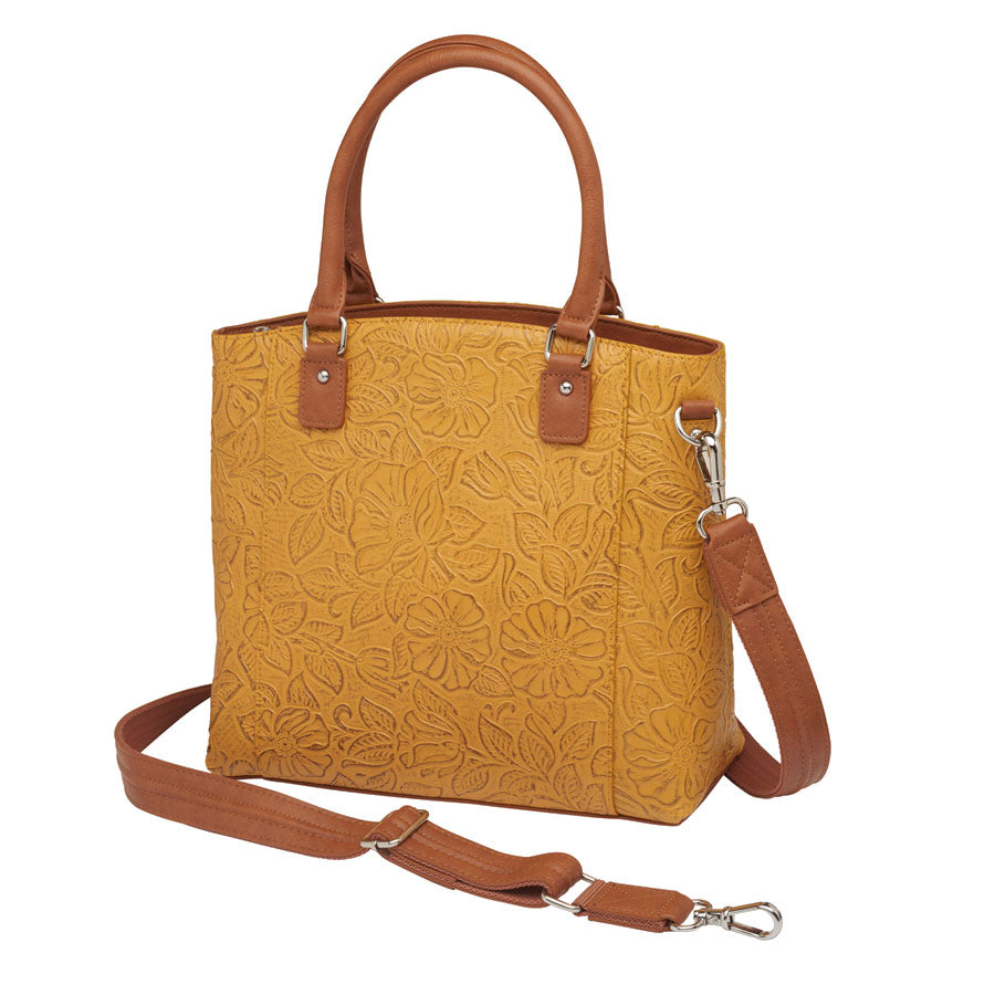 Town Tote, Debossed USA Cowhide