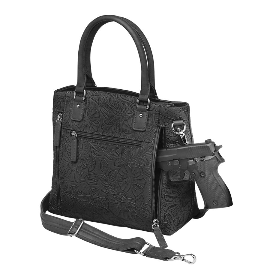 Town Tote, Debossed USA Cowhide