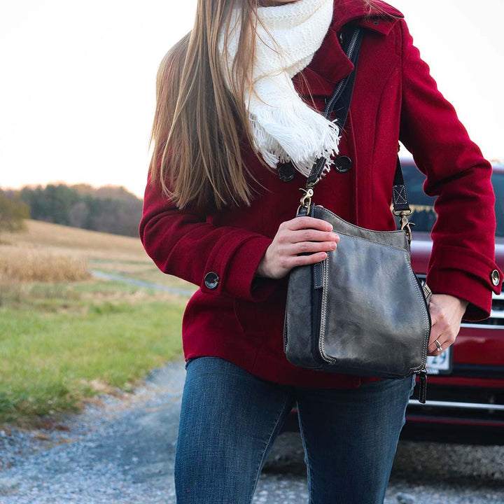 Slim Crossbody, Distressed Buffalo