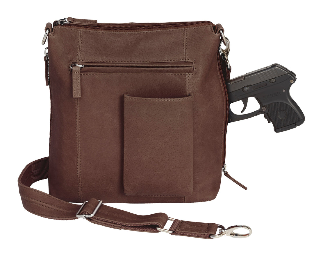 Gun leather clutch bag