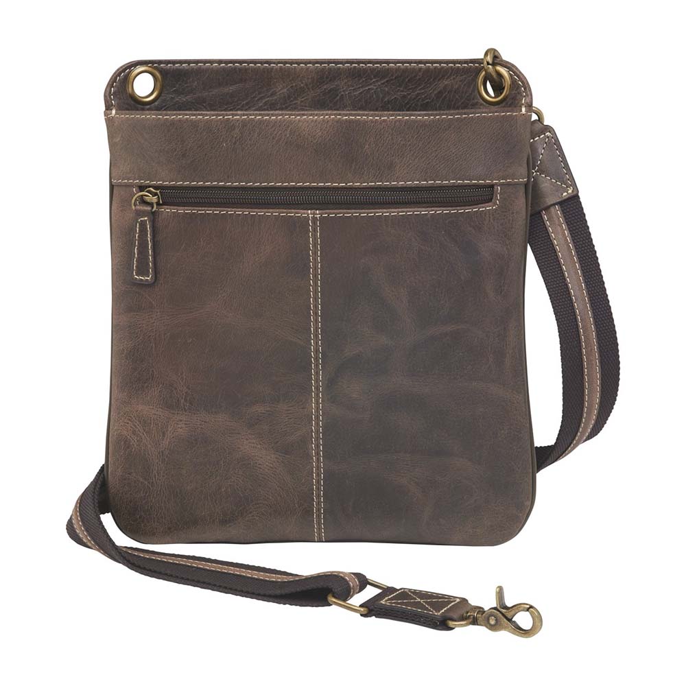 Crossbody Flat Sac, Distressed Buffalo